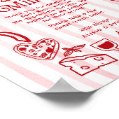 Grazie Mille Whimsical Italian Lemons Baby Shower Poster (Ecke)