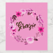 Grazie Probe Empfang Polterabend Giveaway Weinetikett (Einzelnes Label)