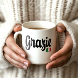 Grazie (Thank You) Italian Flag Mug Kaffeetasse