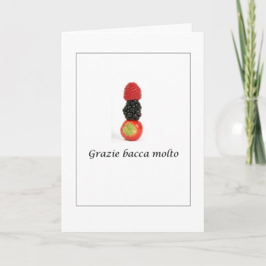 Grazie Vielen Dank für Ihre Italienische Karte (Vorderseite)