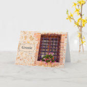 Grazie Vielen Dank Italien Blume Brick Window Karte (Gelbe Blume)