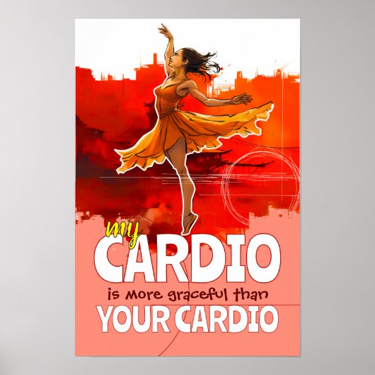 Graziler Cardio-Ballett-Tanzposter Poster (Vorne)