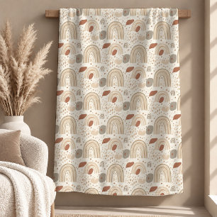 Grazilie Beige-Elfenbein-Blatt-Wurfdecke-Dekor Fleecedecke