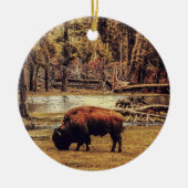 Grazing Buffalo Ornament (Vorne)