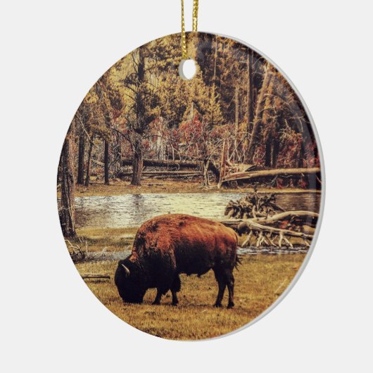 Grazing Buffalo Ornament (Links)