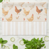 Grazing Chickens Country Kitchen Towels Geschirrtuch (Gefaltet)