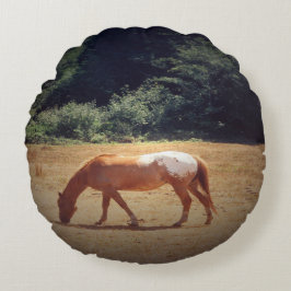 Grazing Palomino.... Rundes Kissen