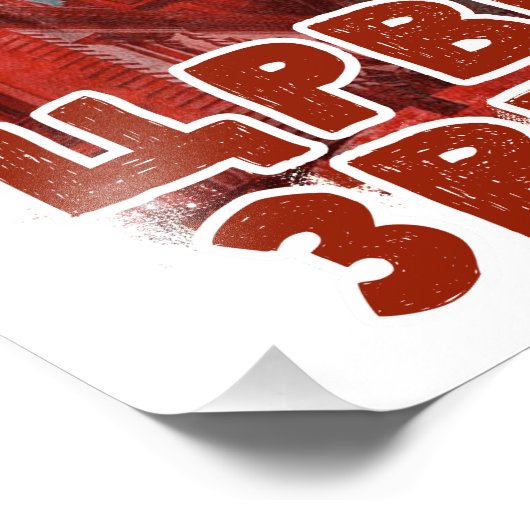 GRB Delije Sever Crvena Zvezda Beograd 1991 Fotodruck (Ecke)