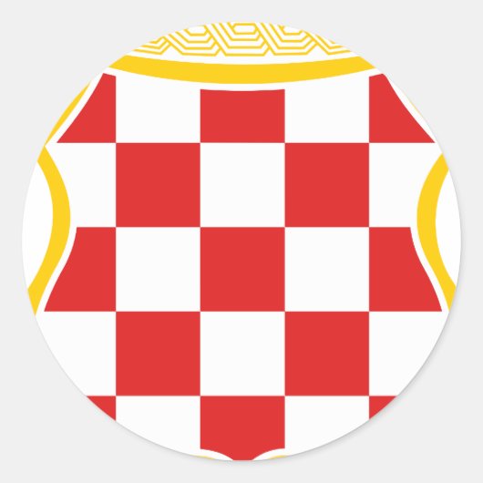 Grb Herceg-Bosne Runder Aufkleber (Vorderseite)