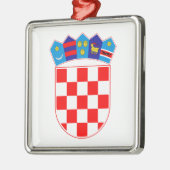 Grb Hrvatske, kroatisches Wappen Silbernes Ornament (Links)