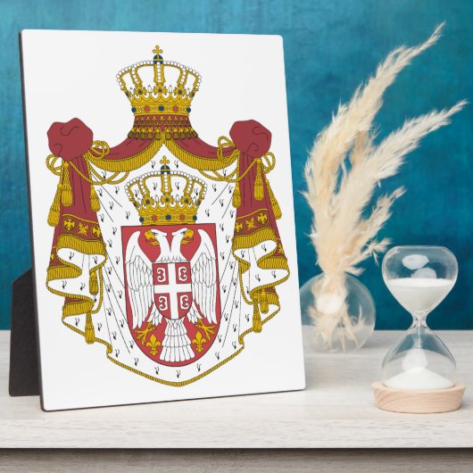 Grb Srbije, serbisches Wappen Fotoplatte (Seite)
