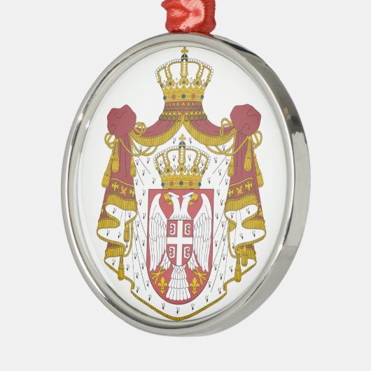 Grb Srbije, serbisches Wappen Silbernes Ornament (Links)