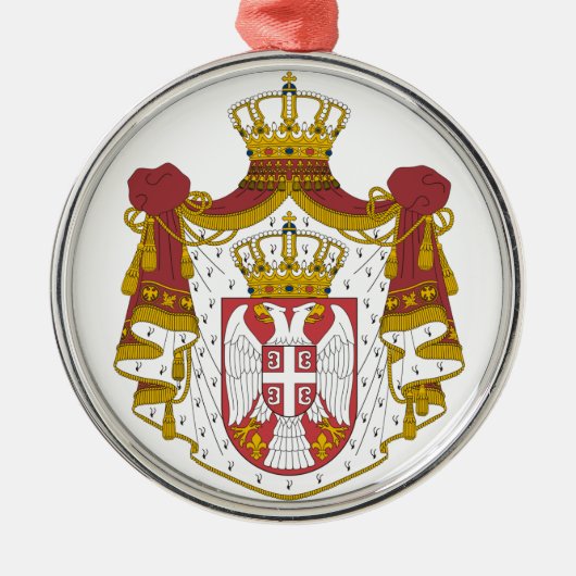 Grb Srbije, serbisches Wappen Silbernes Ornament (Vorne)