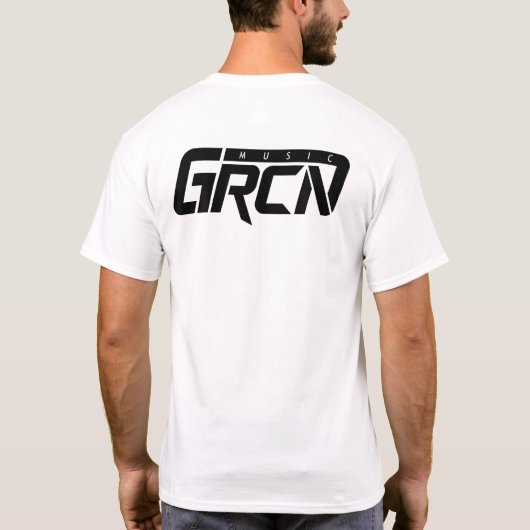 GRCN Music (Schwarzes Logo) T-Shirt (Rückseite)