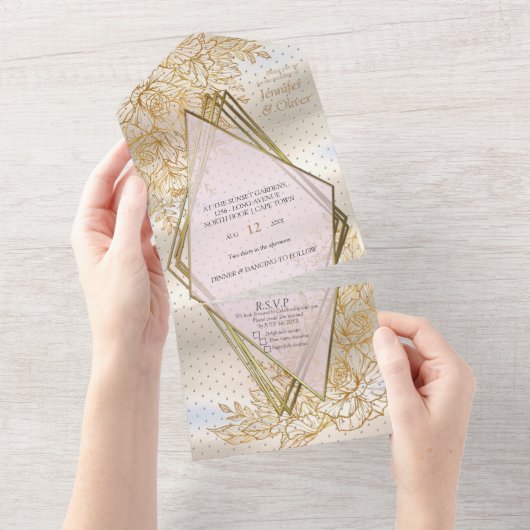 Gream Gold Splender All In One Einladung (Abreißen)