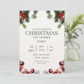 Grean Christmas Invitation Einladung (Stehend Vorderseite)