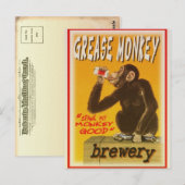Grease Monkey Brauerei Postkarte (Vorne/Hinten)