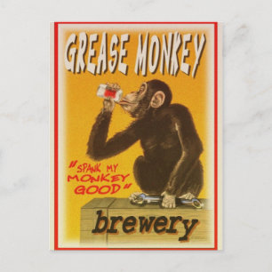 Grease Monkey Brauerei Postkarte