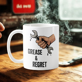 Grease & Regret | Technician Life Joke Kaffeetasse