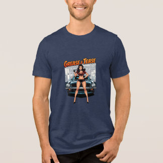 Grease & Tease – Hot Rod Pin-Up Girl Tri-Blend Shirt