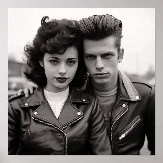 Greaser-Punk-Paar Poster (Vorne)