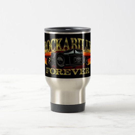 Greaser Rockabilly Frisierte Auto Reisebecher (Mittel)