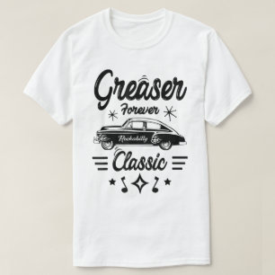 Greaser Rockabilly Klassiker-Autodesign T-Shirt