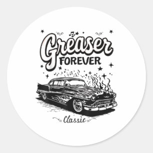 Greaser Runder Aufkleber