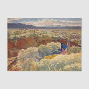 „Greasewood und Sage“ Western Art von Walter Ufer Seidenpapier