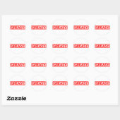 Greasy Briefmarke Runder Aufkleber (Blatt)