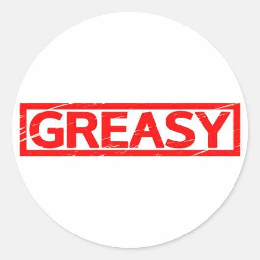 Greasy Briefmarke Runder Aufkleber (Vorderseite)