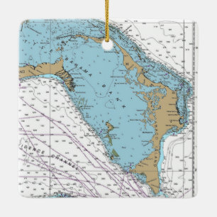 Great Abaco Island Chart Keramikornament