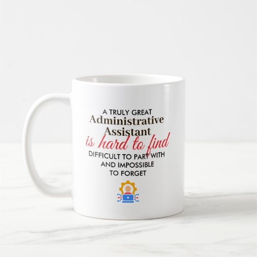Great Administrative Assist Personalized Name Gift Kaffeetasse (Links)