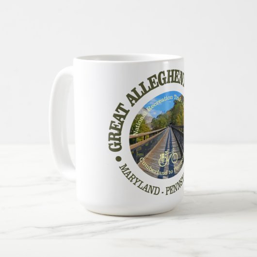 Great Allegheny Passage (cycling c) Kaffeetasse (Vorderseite Links)