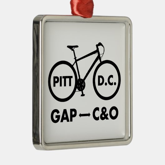 Great Allegheny Passy C&O Kanal Towpath Bike Ornament Aus Metall (Rechts)