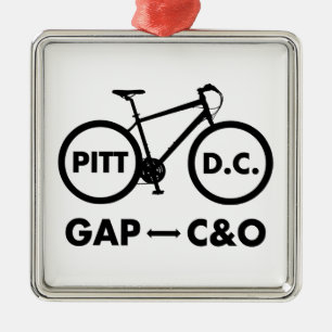 Great Allegheny Passy C&O Kanal Towpath Bike Ornament Aus Metall