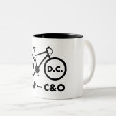 Great Allegheny Passy C&O Kanal Towpath Bike Zweifarbige Tasse (VorderseiteRechts)