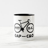Great Allegheny Passy C&O Kanal Towpath Bike Zweifarbige Tasse (Mittel)