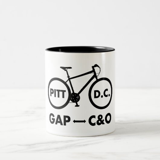 Great Allegheny Passy C&O Kanal Towpath Bike Zweifarbige Tasse (Mittel)