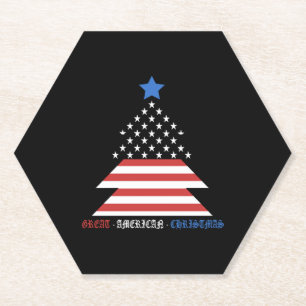 Great American Christmas Patriotic Christmas Tree Untersetzer