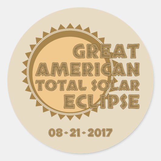 Great American Total Solar Eclipse - 2017 Runder Aufkleber (Vorderseite)