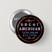 Great American Total Solar Eclipse 8. April 2024 Button (Vorne & Hinten)