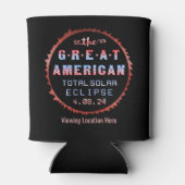 Great American Total Solar Eclipse 8. April 2024 Dosenkühler (Rückseite)