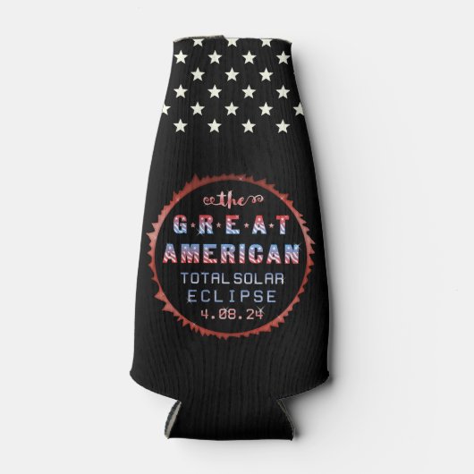 Great American Total Solar Eclipse 8. April 2024 Flaschenkühler (Vorderseite)