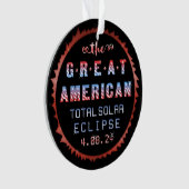 Great American Total Solar Eclipse 8. April 2024 Ornament (Vorderseite)