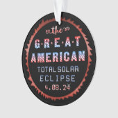 Great American Total Solar Eclipse 8. April 2024 Ornament (Vorderseite)