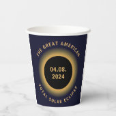 Great American Total Solar Eclipse 8 April 2024 Pappbecher (Rückseite)