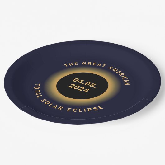 Great American Total Solar Eclipse 8 April 2024 Pappteller (Schrägansicht)