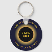 Great American Total Solar Eclipse 8 April 2024 Schlüsselanhänger (Rückseite)