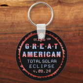 Great American Total Solar Eclipse 8. April 2024 Schlüsselanhänger (Vorderseite)